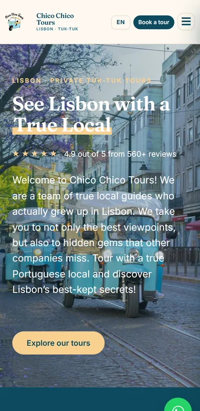 Chico Chico Tours — mobile